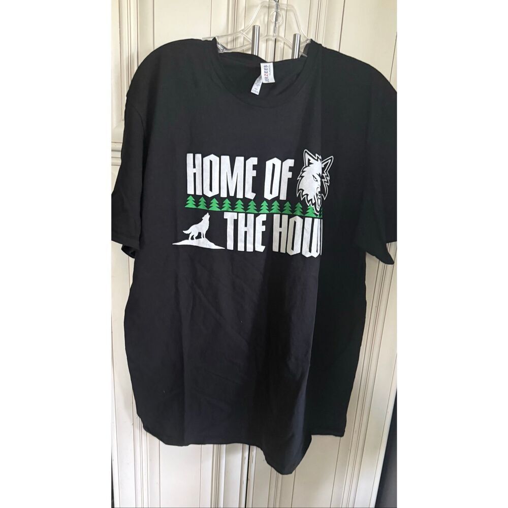 Jerzees Adult Minnesota Timberwolves Home of the Howl NBA Playoff T-Shirt Large